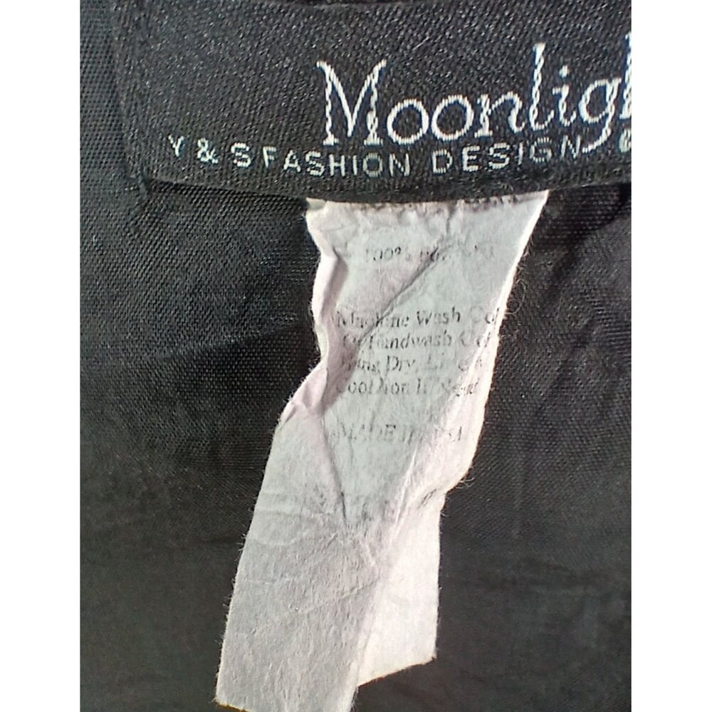 Moonlight Y&S Womens Crinkle Gray Black Grid Button Jacket Size L Pouch Pockets - Picture 13 of 16